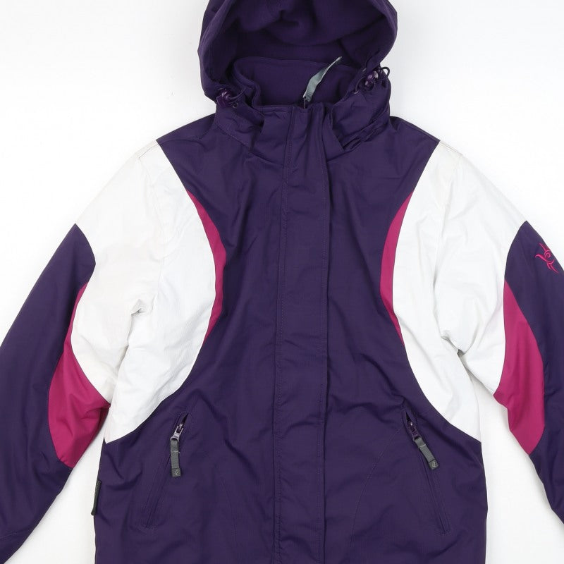 Parallél Girls Purple Pink Ski Jacket 11-12 Years Hooded Waterproof
