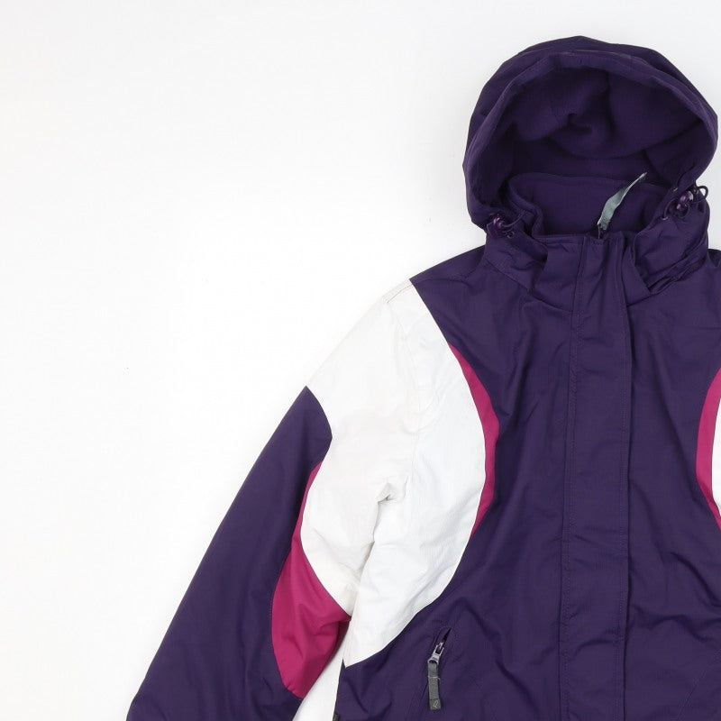 Parallél Girls Purple Pink Ski Jacket 11-12 Years Hooded Waterproof