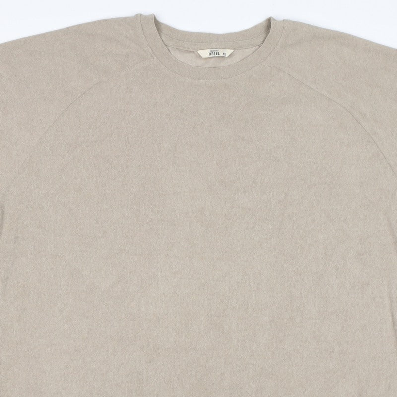 Redefined Rebel Unisex Adults Beige XL Basic Cotton Raglan T-Shirt