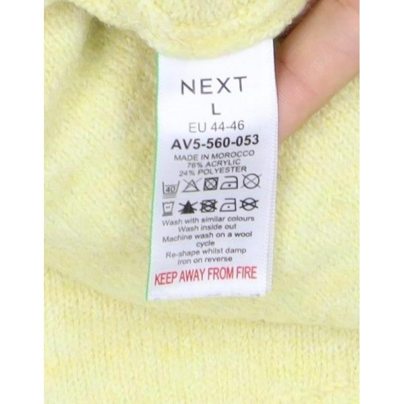 Next Women Yellow Strawberry Mohair Blend Short Sleeve Jumper UK 16 L