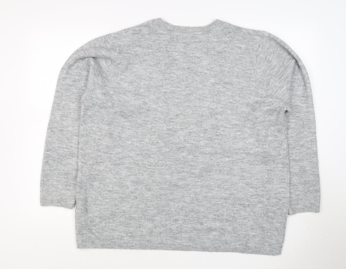 Bonmarché Women’s Grey Sequin Star Knit Jumper Size 20