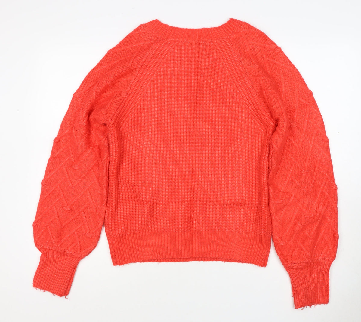 Joules Women’s Red UK 8 Cable Knit Crew Neck Pullover Jumper