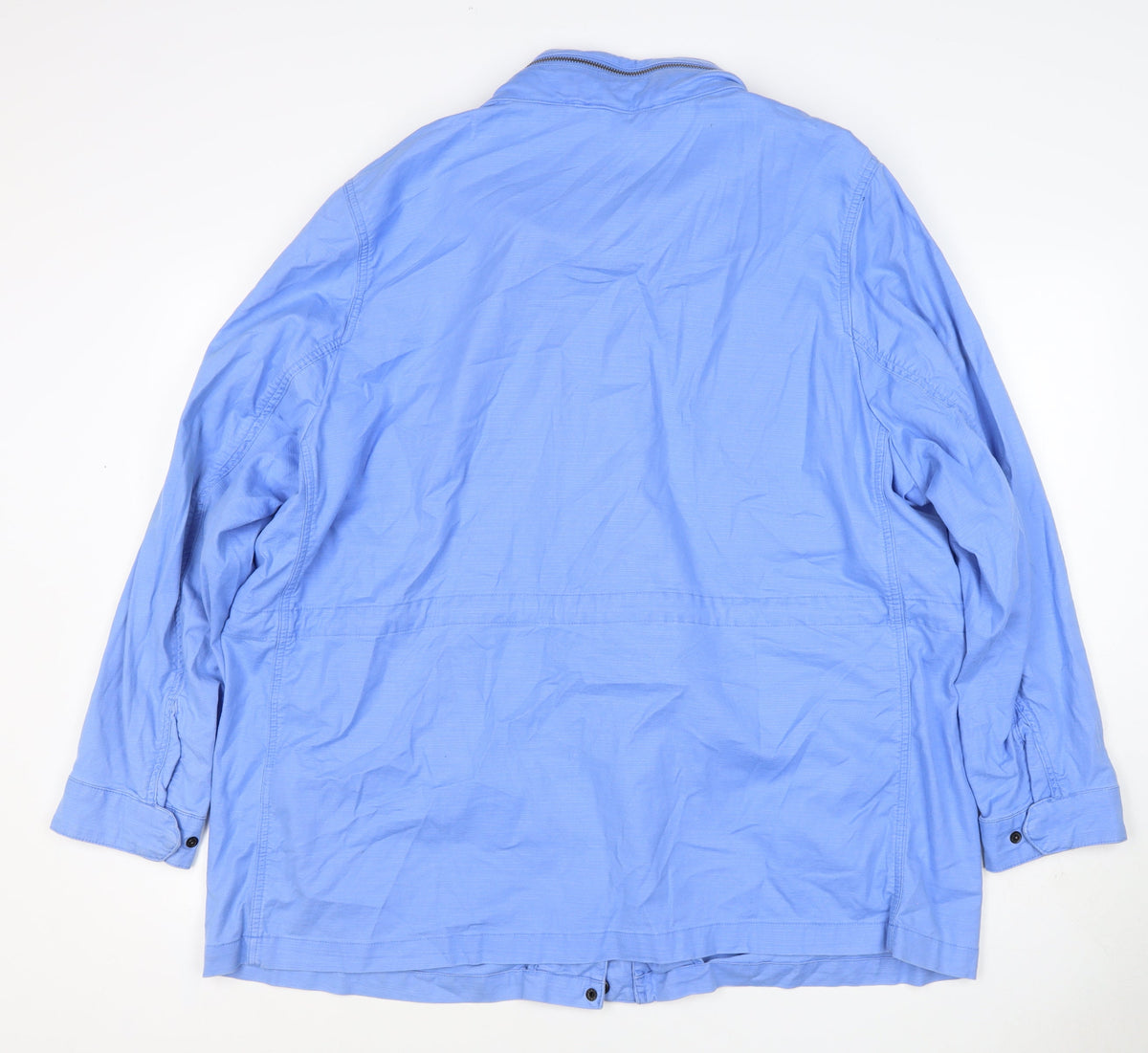 Lands' End Women Blue UK 24 Military Utility Jacket Cotton Blend