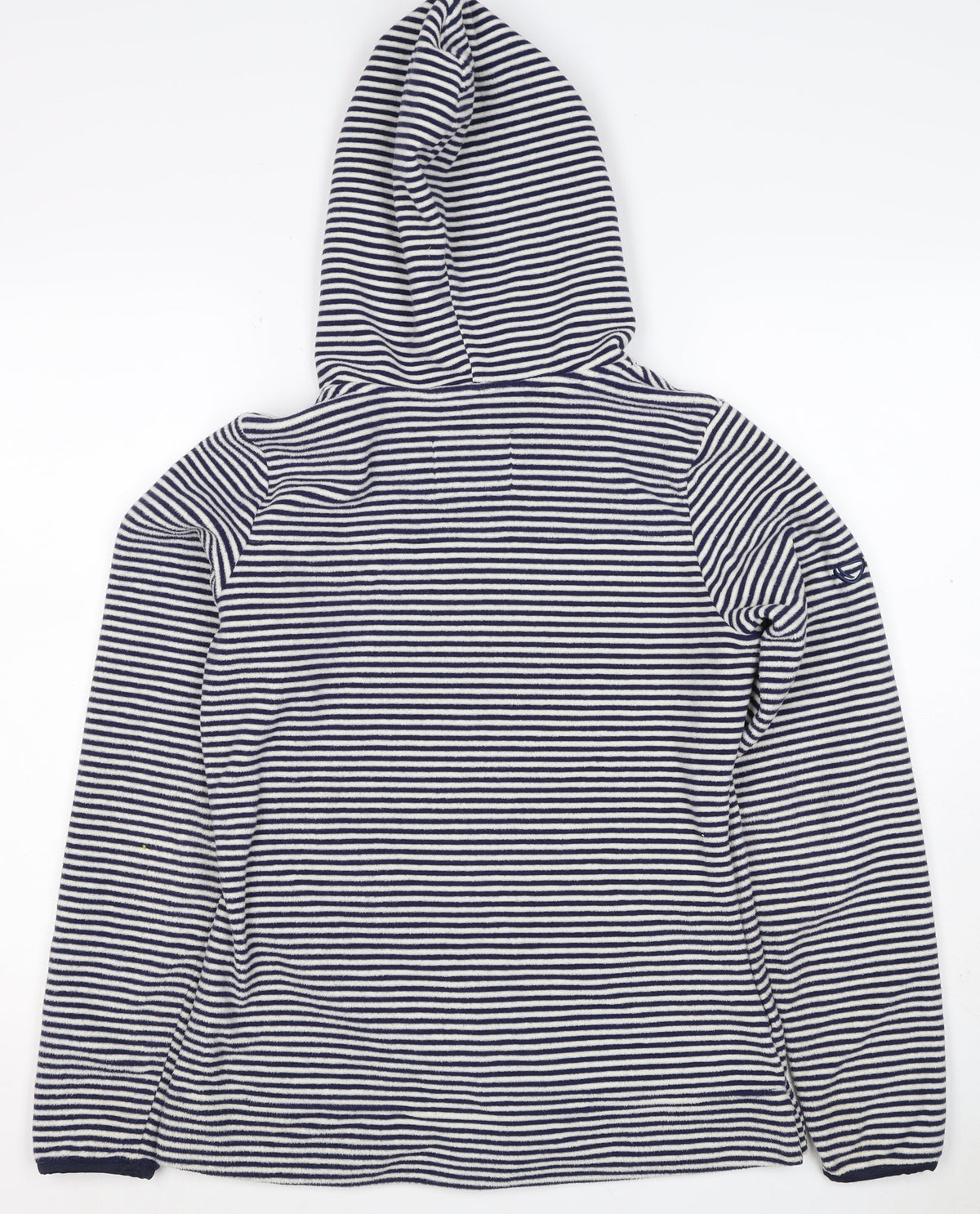 Brasher Women’s Blue Striped Fleece Pullover Hoodie UK 8 Lined