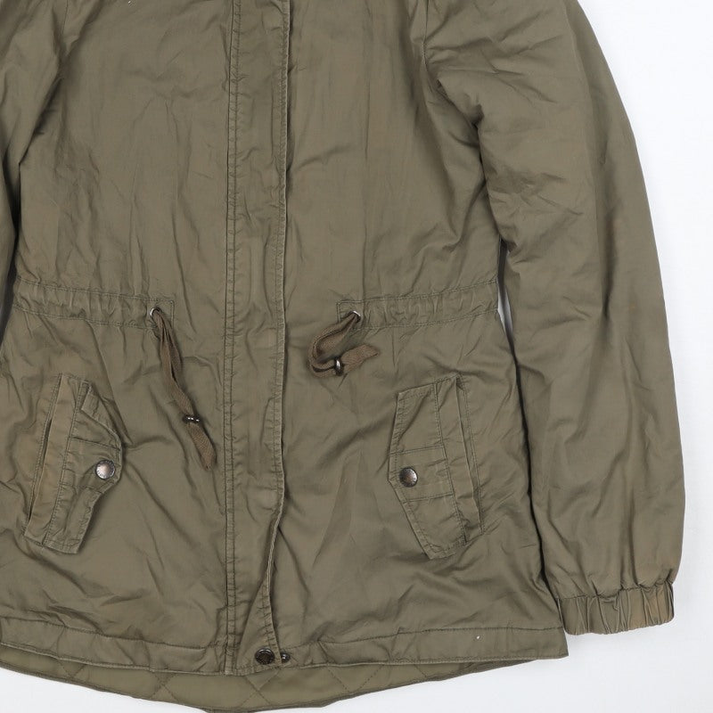 Canda Women’s Green Size 8 Mid-Length Parka Jacket
