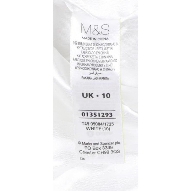 Marks and Spencer Women Ivory UK 10 Hooded Utility Parka Jacket