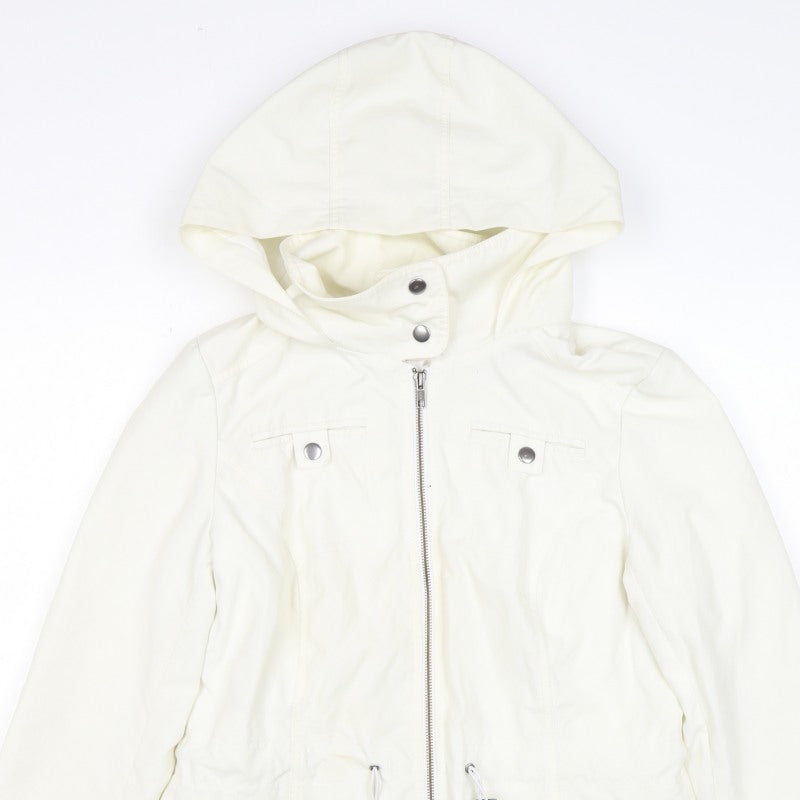 Marks and Spencer Women Ivory UK 10 Hooded Utility Parka Jacket