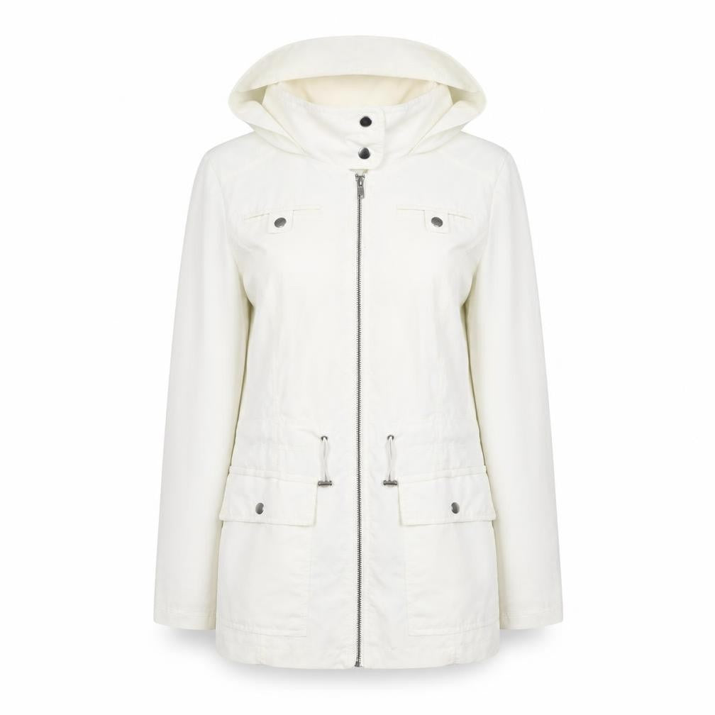 Marks and Spencer Women Ivory UK 10 Hooded Utility Parka Jacket