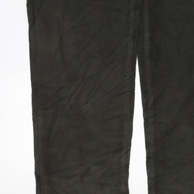 Marks & Spencer Men's Black 32/33 Cotton Straight Chino Trousers