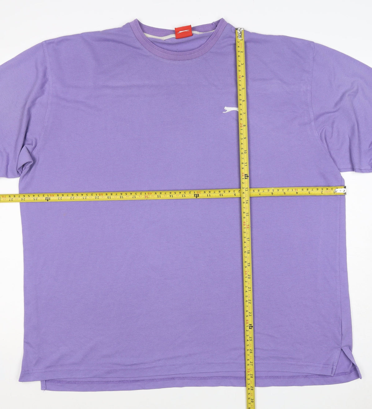Slazenger Men’s Purple 2XL Crew Neck Logo Short Sleeve T-Shirt