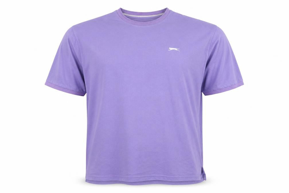 Slazenger Men’s Purple 2XL Crew Neck Logo Short Sleeve T-Shirt