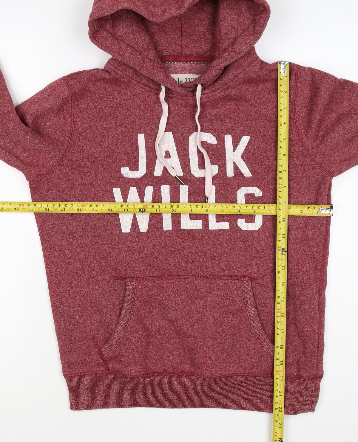 Jack Wills Women’s Red UK 10 Pullover Hoodie Logo Pockets