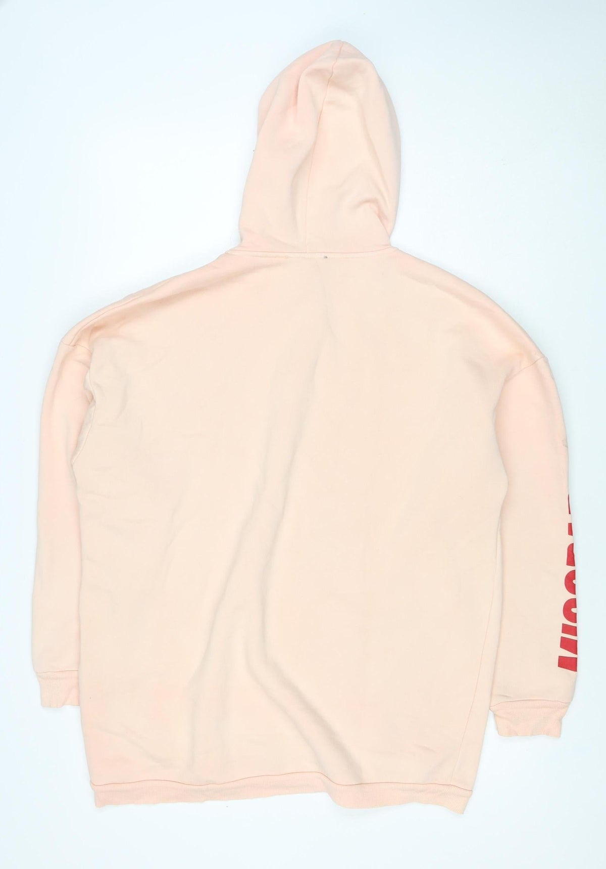 Misspap Women Pink M Logo Pullover Hooded Cotton Fleece Sweatshirt