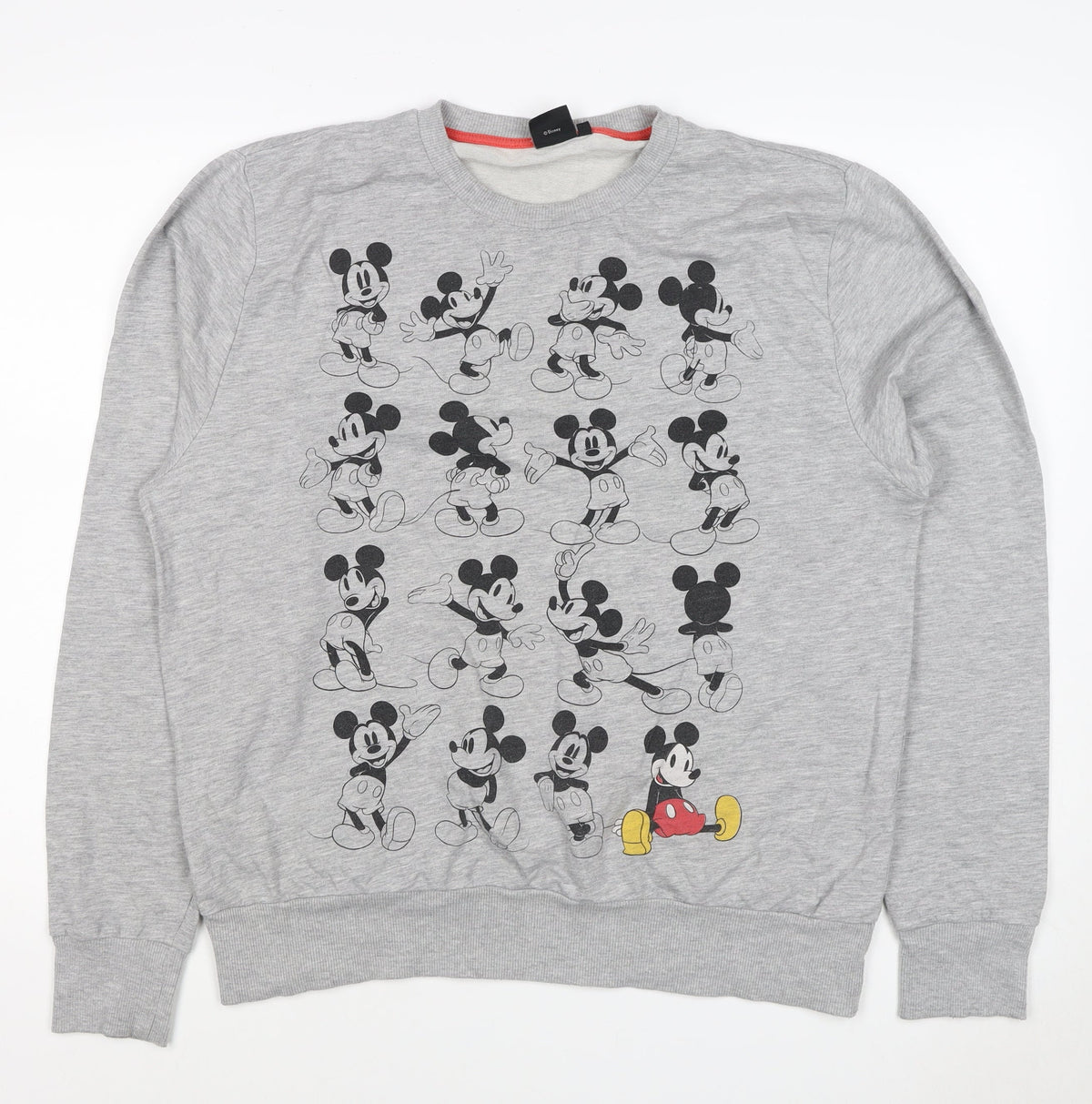 Disney Women’s Grey XL Mickey Mouse Graphic Crew Neck Sweatshirt