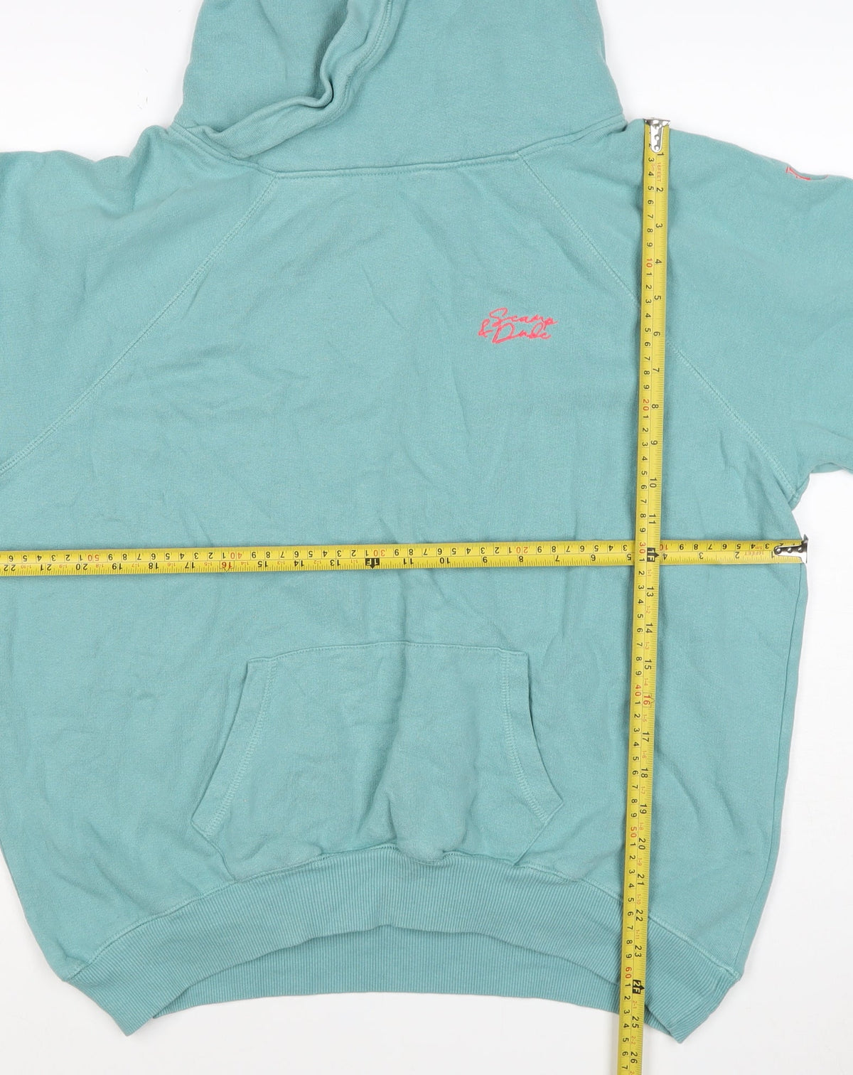 Scamp & Dude Women’s Blue Size 16 Organic Cotton Logo Pullover Hoodie