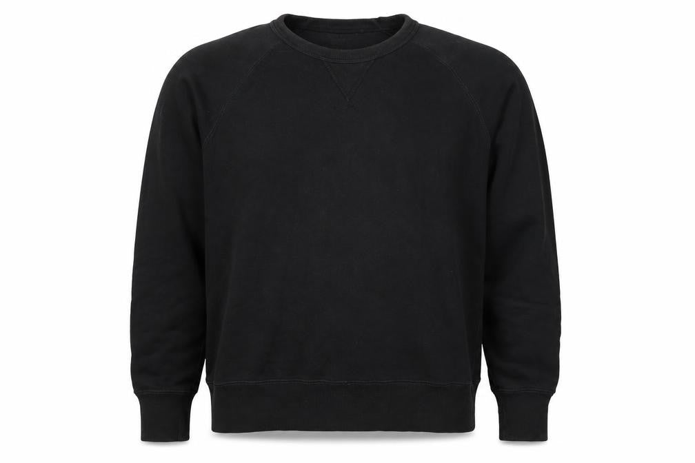 UNIQLO Men Black M Crew Neck Pullover Cotton Sweatshirt Classic