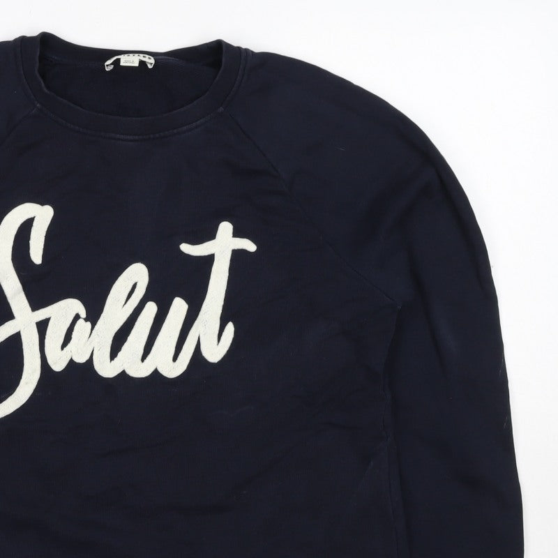 Whistles Women’s Navy Blue M Salut Graphic Cotton Sweatshirt