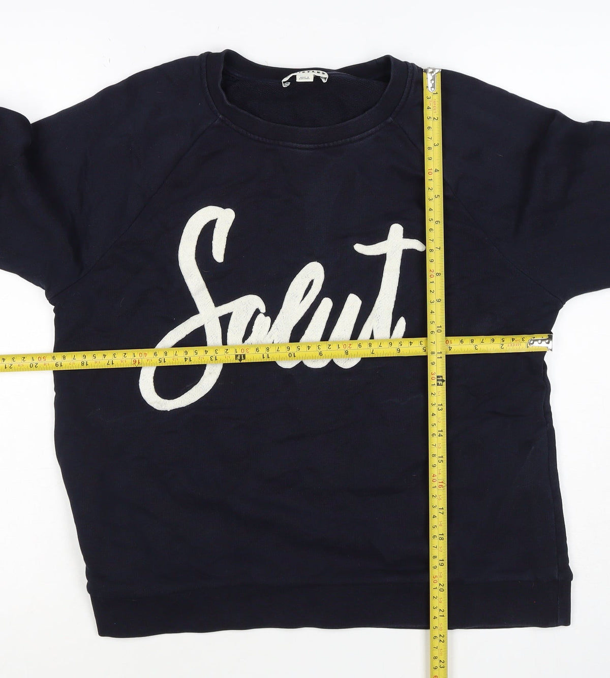 Whistles Women’s Navy Blue M Salut Graphic Cotton Sweatshirt