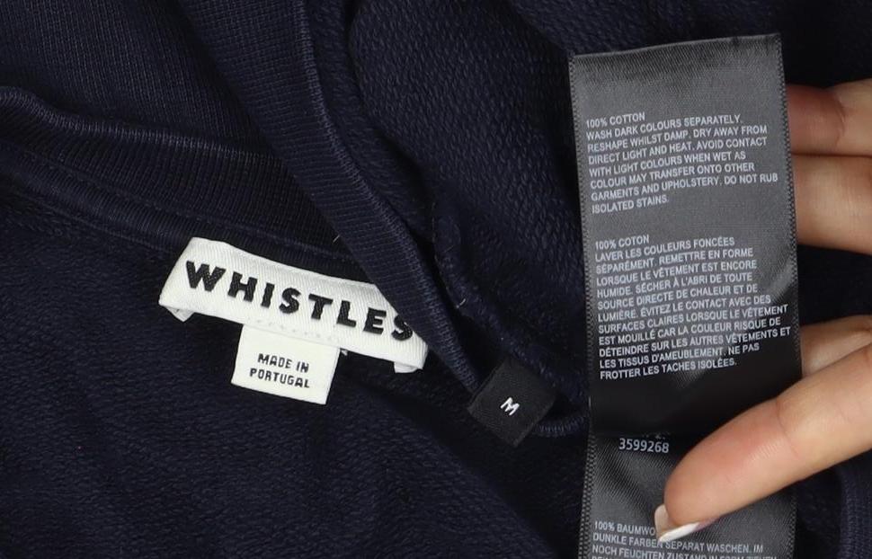 Whistles Women’s Navy Blue M Salut Graphic Cotton Sweatshirt