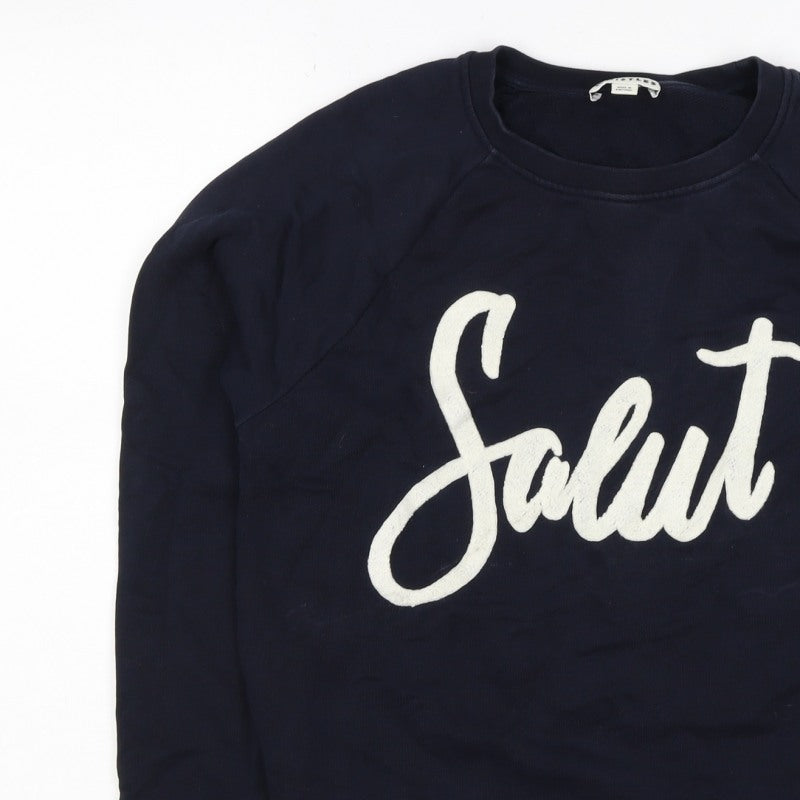 Whistles Women’s Navy Blue M Salut Graphic Cotton Sweatshirt