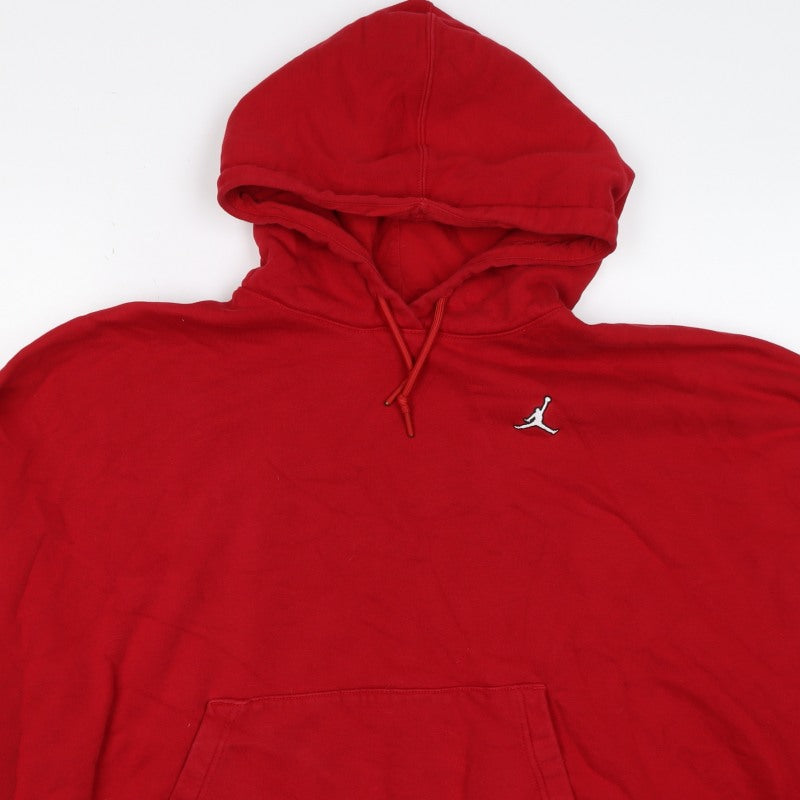Jordan Unisex Adults Red 2XL Pullover Hoodie Logo Fleece