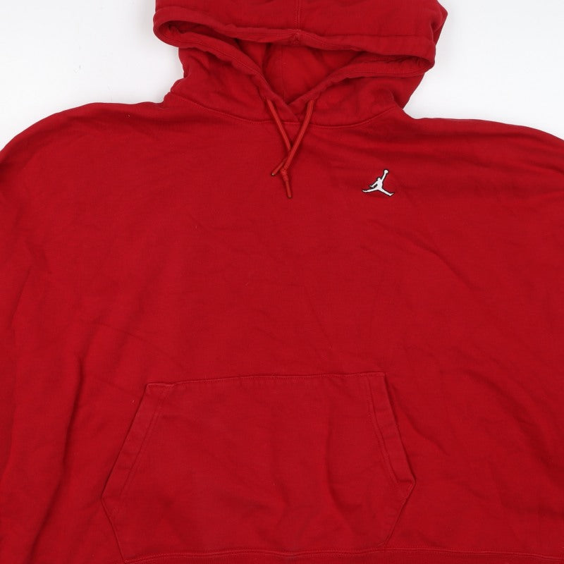 Jordan Unisex Adults Red 2XL Pullover Hoodie Logo Fleece