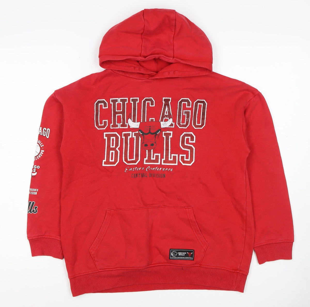 Knox Boys Red 12 Years Chicago Bulls NBA Graphic Pullover Hoodie