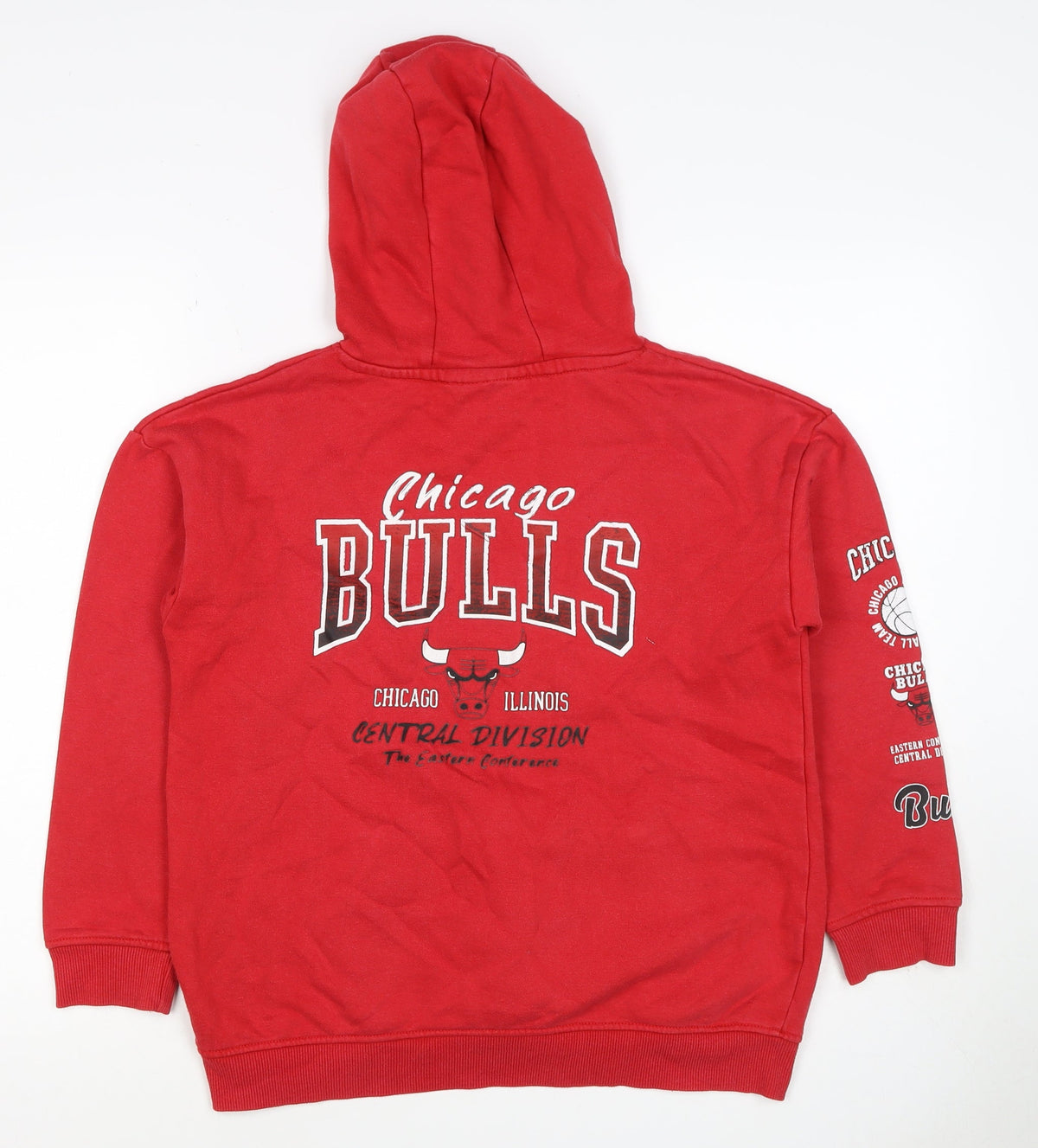 Knox Boys Red 12 Years Chicago Bulls NBA Graphic Pullover Hoodie