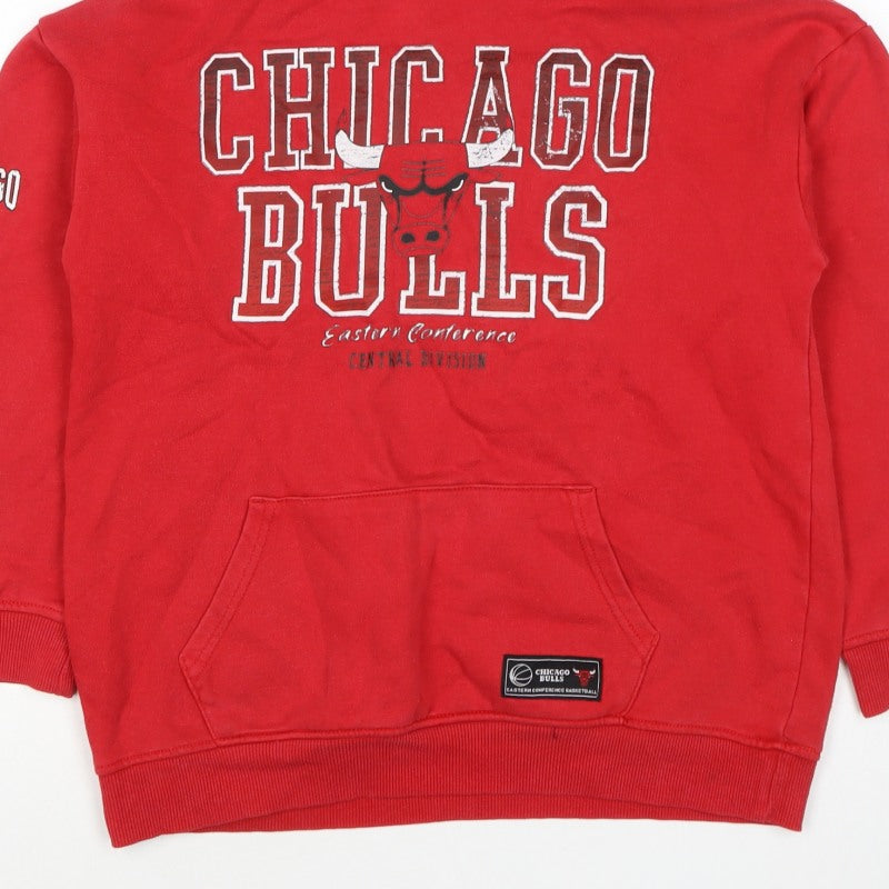 Knox Boys Red 12 Years Chicago Bulls NBA Graphic Pullover Hoodie