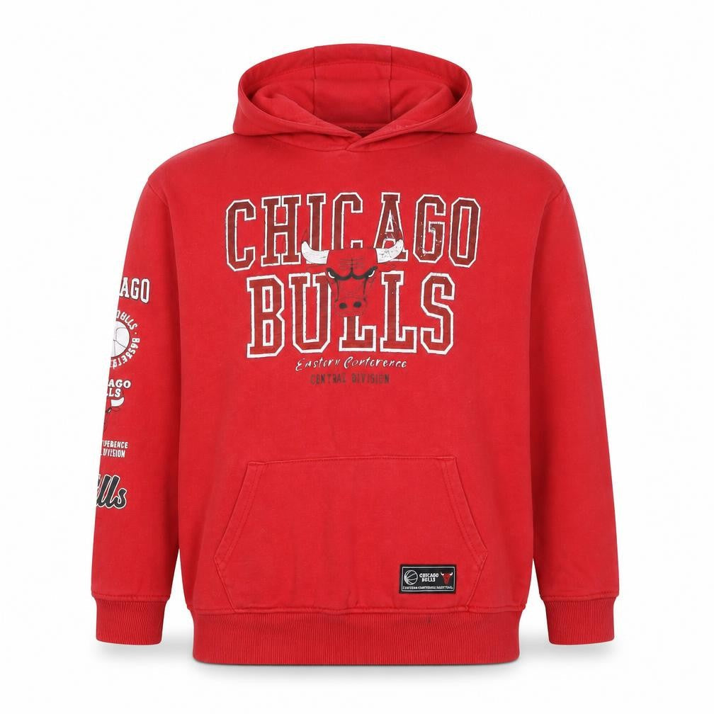 Knox Boys Red 12 Years Chicago Bulls NBA Graphic Pullover Hoodie