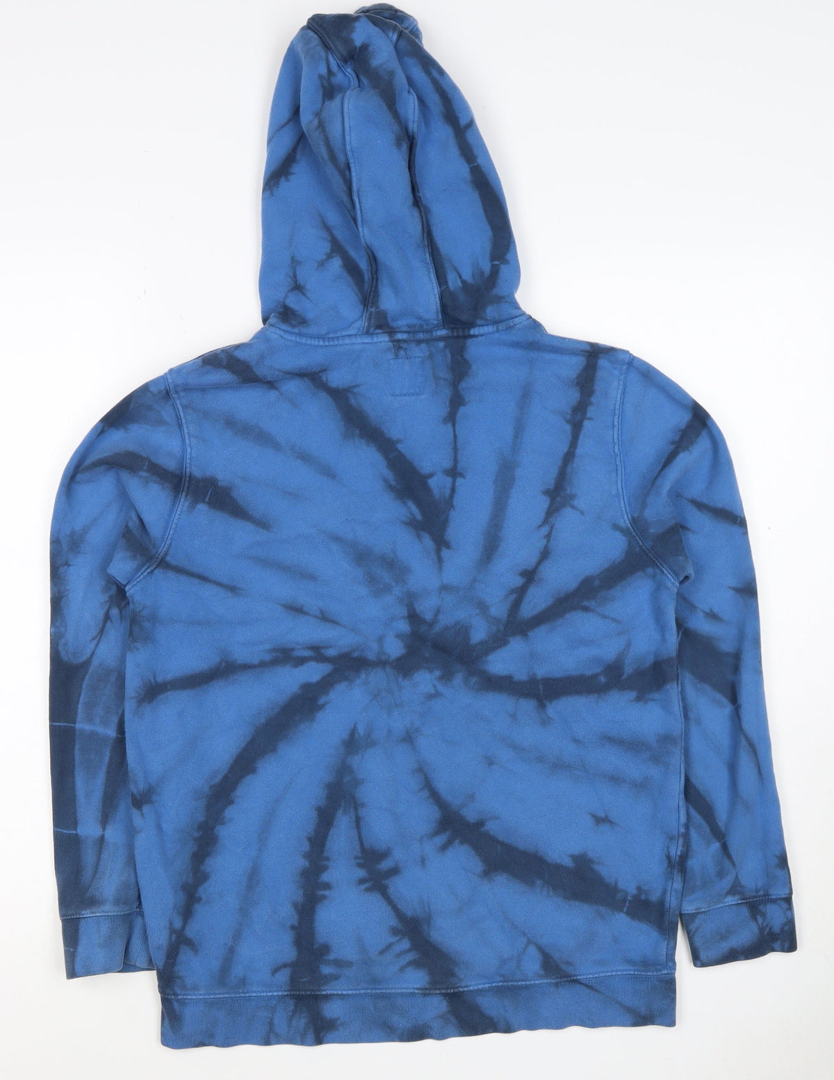 Vans Boys Blue Black Tie Dye Pullover Hoodie L Logo Kangaroo Pocket