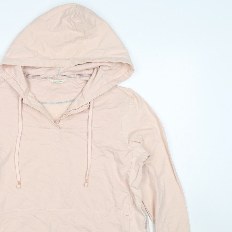 White Stuff Women’s Pink UK 10 Pullover Hoodie Hooded Pockets