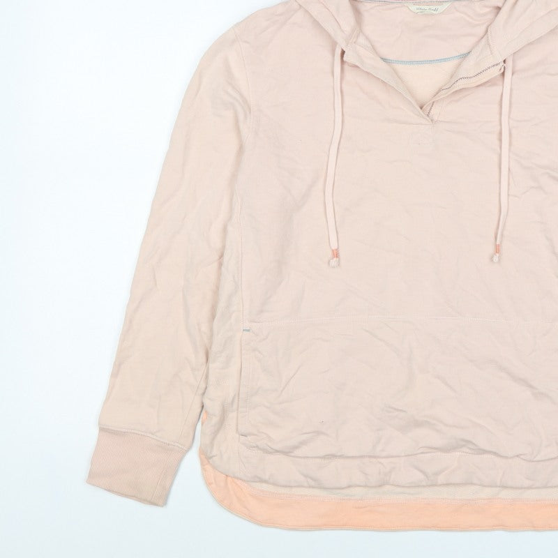 White Stuff Women’s Pink UK 10 Pullover Hoodie Hooded Pockets