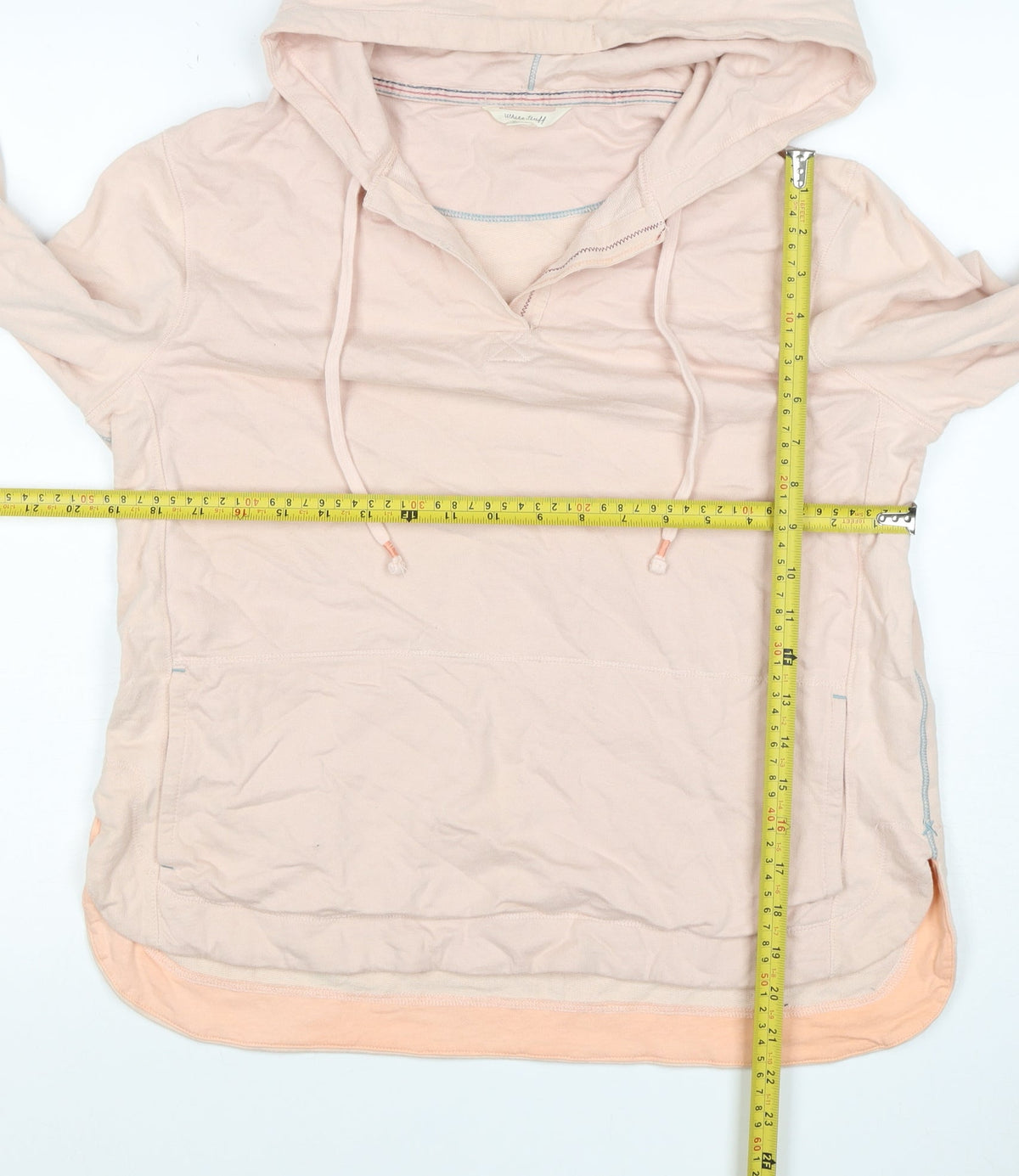 White Stuff Women’s Pink UK 10 Pullover Hoodie Hooded Pockets