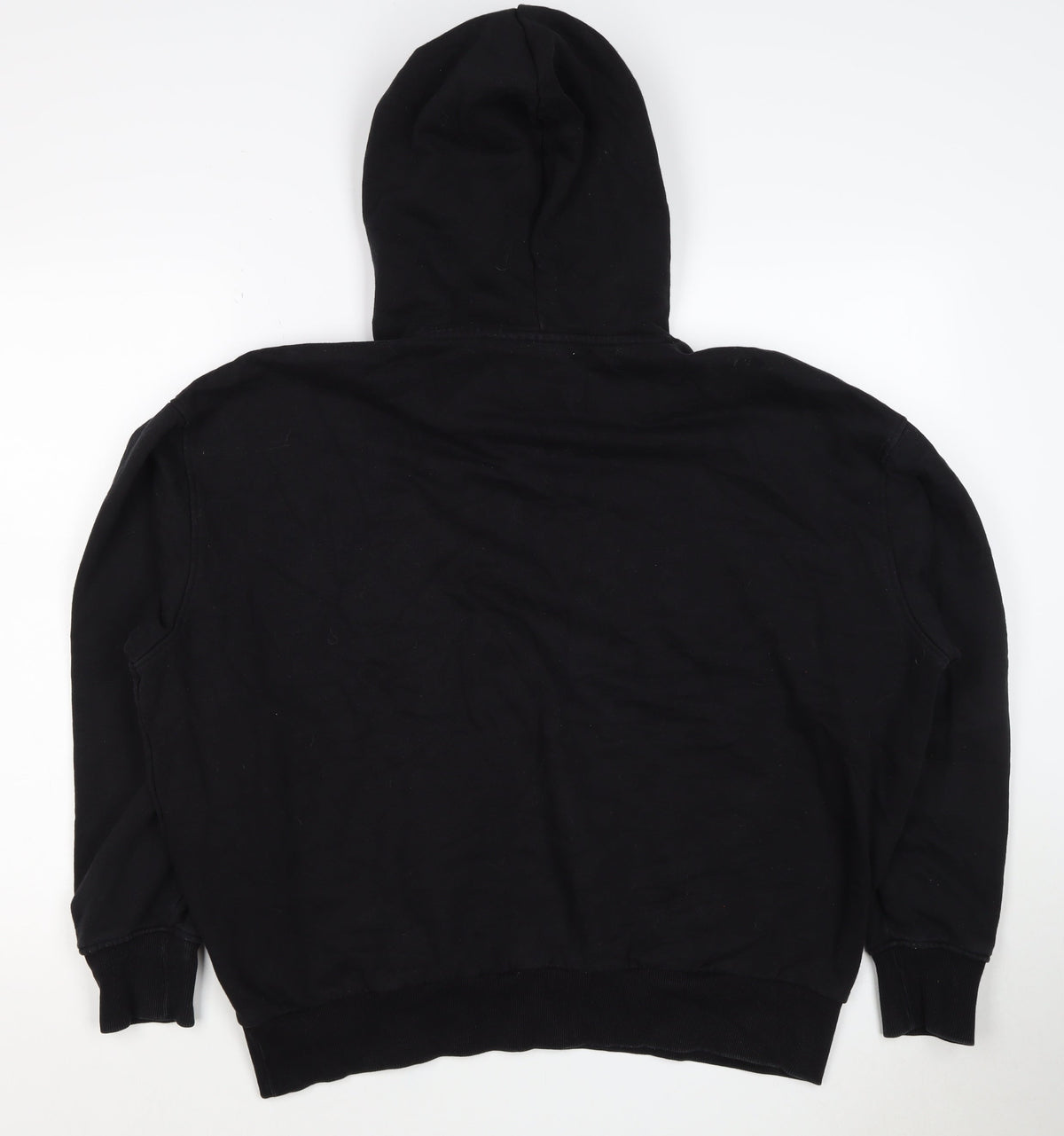 Weekday Women's Black Size S Pullover Hoodie Drawstring Kangaroo Pocket
