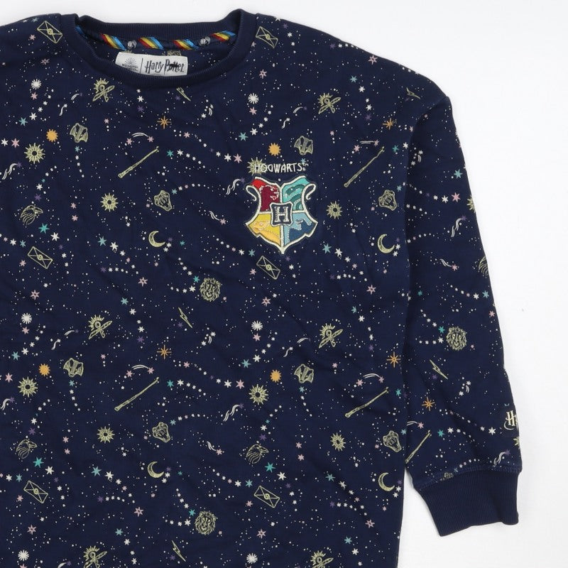 Additional view of M&S girls’ blue harry potter hogwarts crest pullover sweatshirt 7 years