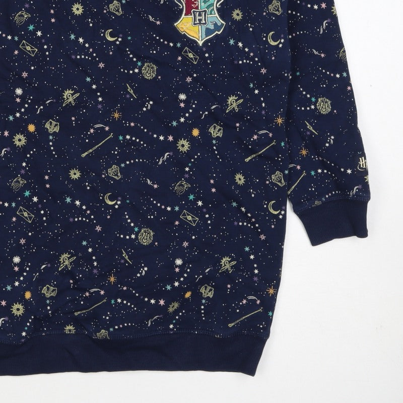 Additional view of M&S girls’ blue harry potter hogwarts crest pullover sweatshirt 7 years