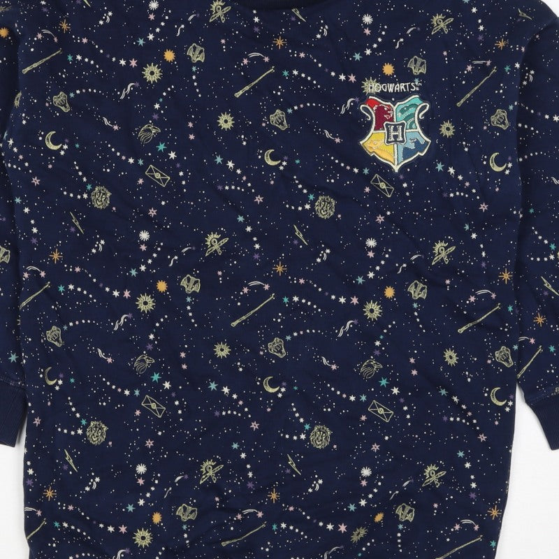 Additional view of M&S girls’ blue harry potter hogwarts crest pullover sweatshirt 7 years