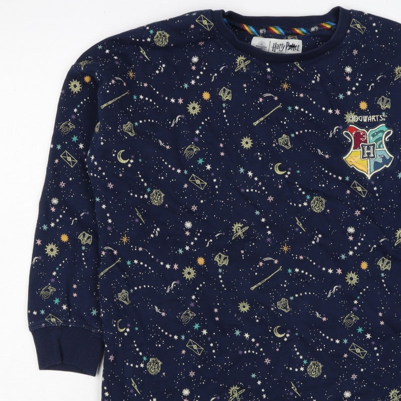 Additional view of M&S girls’ blue harry potter hogwarts crest pullover sweatshirt 7 years