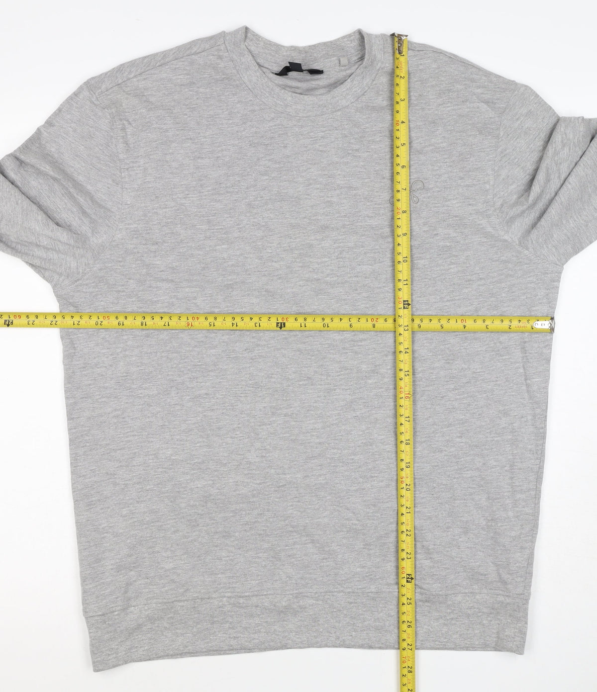 Next Men's Grey M Regular Fit Embroidered Logo Crew Neck Sweatshirt