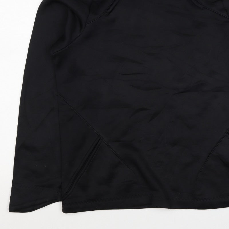 Nike Men’s Black S 1/4 Zip Hooded Pullover Hoodie Logo