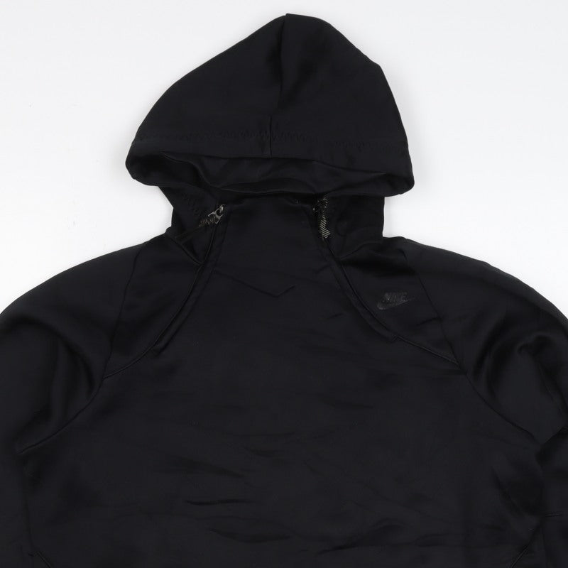 Nike Men’s Black S 1/4 Zip Hooded Pullover Hoodie Logo