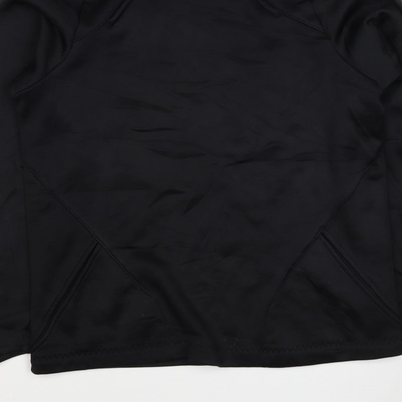 Nike Men’s Black S 1/4 Zip Hooded Pullover Hoodie Logo