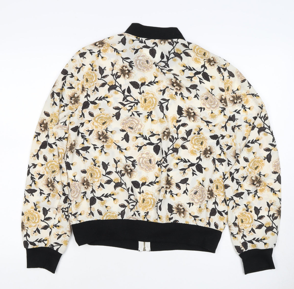 New Look Women’s UK 12 Multicoloured Floral Bomber Jacket Zip