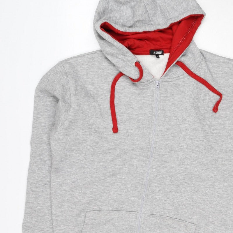 British Eagle Men’s Grey 3XL Full Zip Hooded Fleece Hoodie