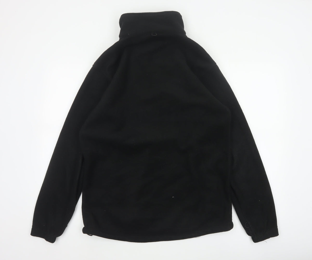 Trojan Mens Black M Full Zip Fleece Jacket Stand-Up Collar