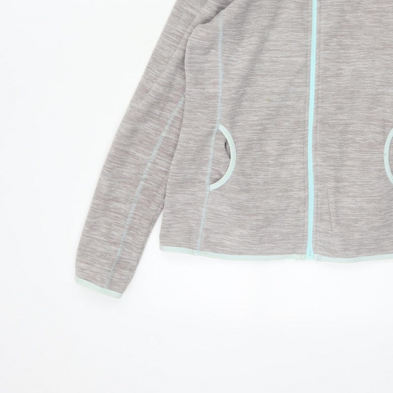 Mountain Warehouse Women Grey Full Zip Hooded Fleece UK 14