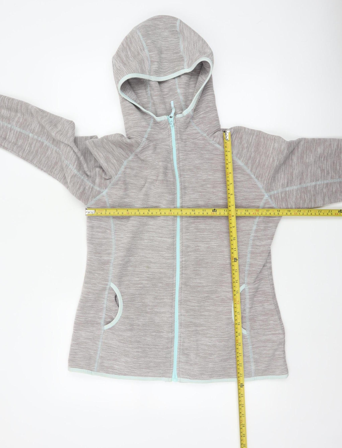 Mountain Warehouse Women Grey Full Zip Hooded Fleece UK 14