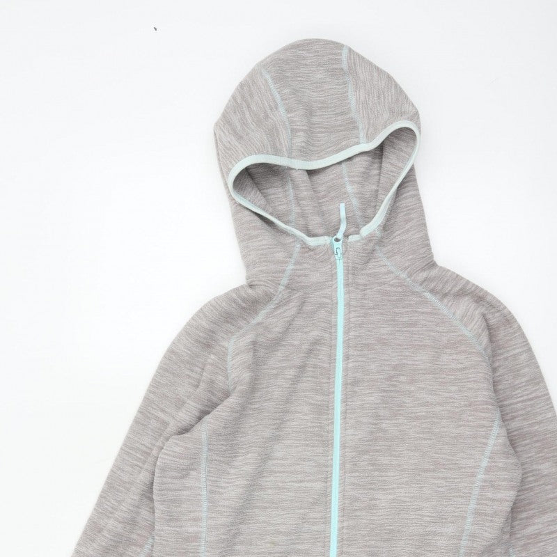 Mountain Warehouse Women Grey Full Zip Hooded Fleece UK 14