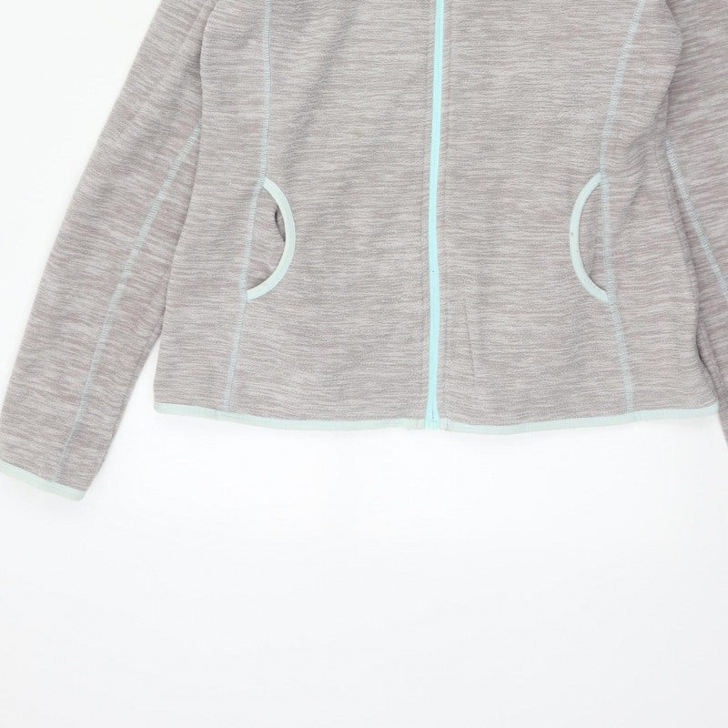 Mountain Warehouse Women Grey Full Zip Hooded Fleece UK 14